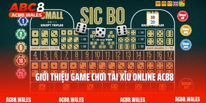 Giới thiệu game chơi tài xỉu online ACB8